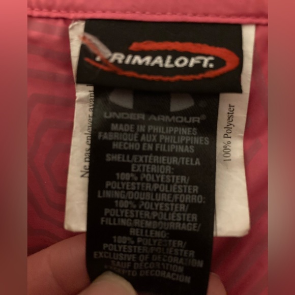 Women’s pink Size Medium UNDER ARMOUR UA Storm Primaloft Puffer Jacket. - Picture 7 of 11